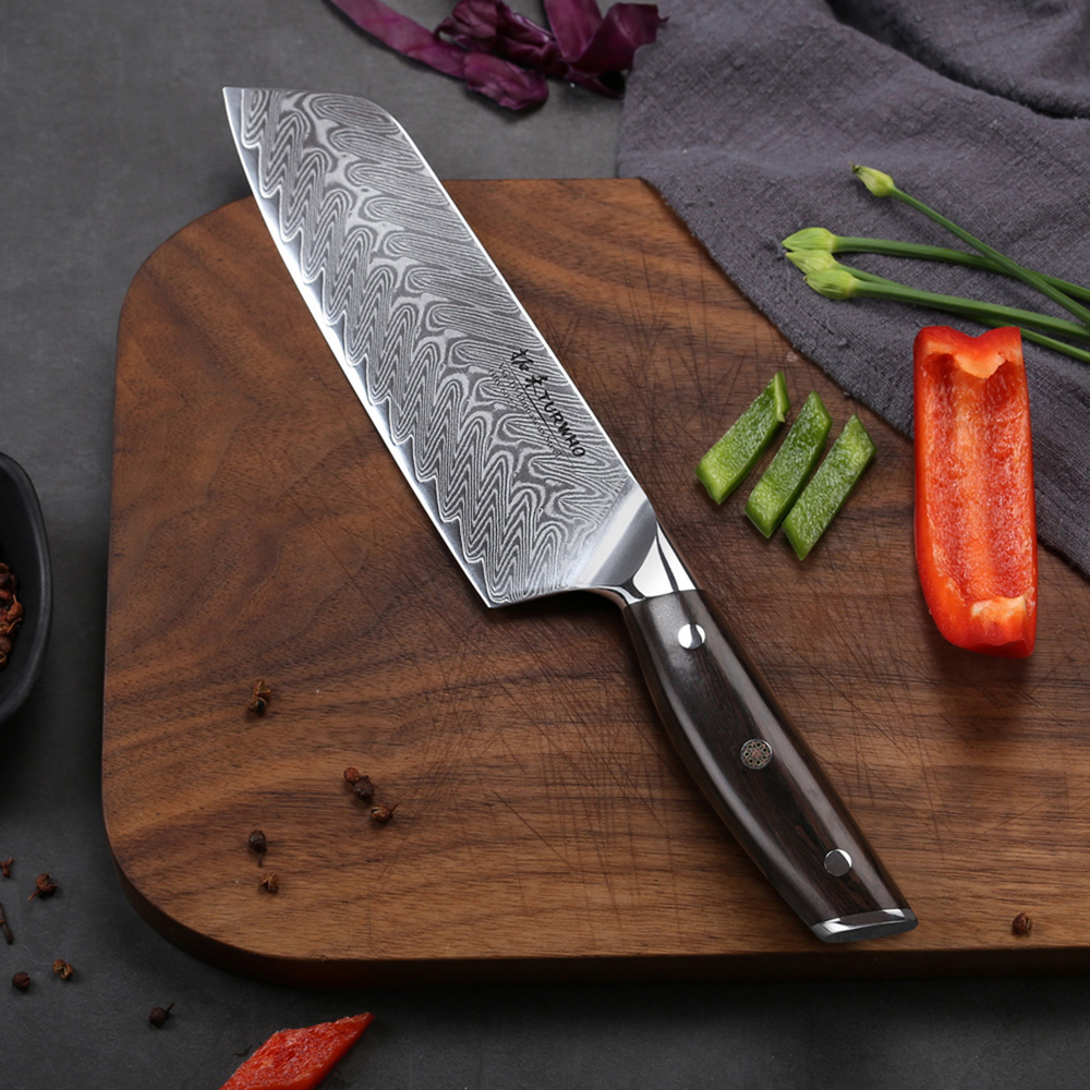 TURWHO Professional Santoku Knife,7-inch Japanese Chef Knife 67