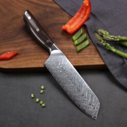 Single 7-inch santoku knife for preparing meat, fish and vegetables