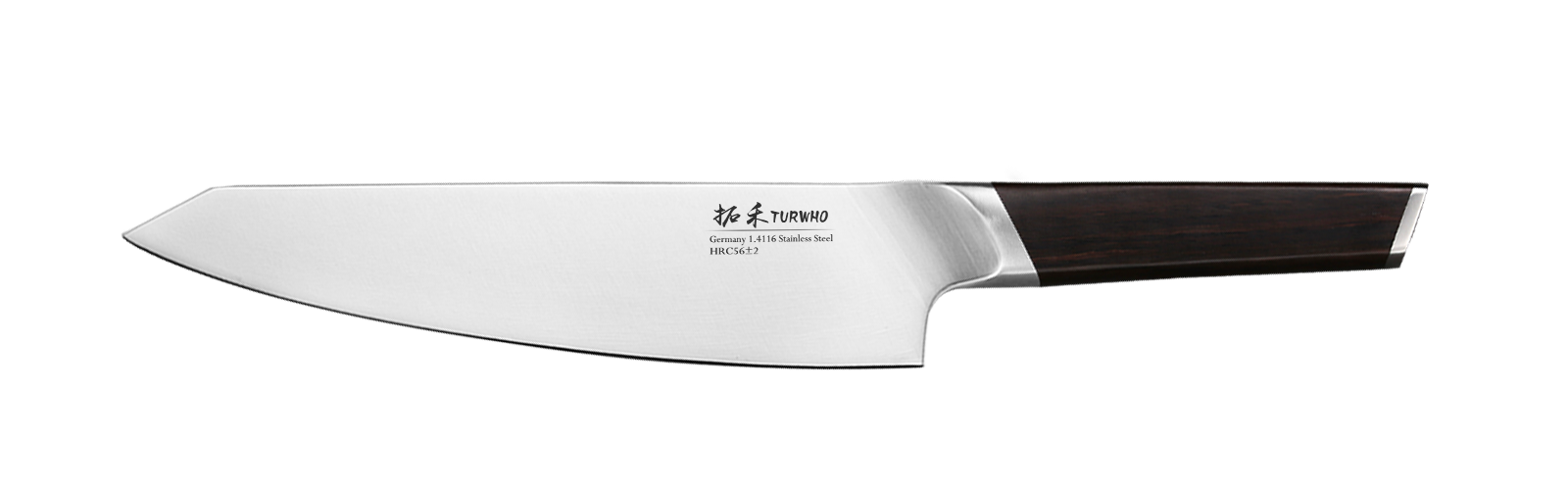 The full length of the knife is 15.5 inches Precision forged knife from a single blank of high carbon stainless steel Rockwell hardness rating is 58