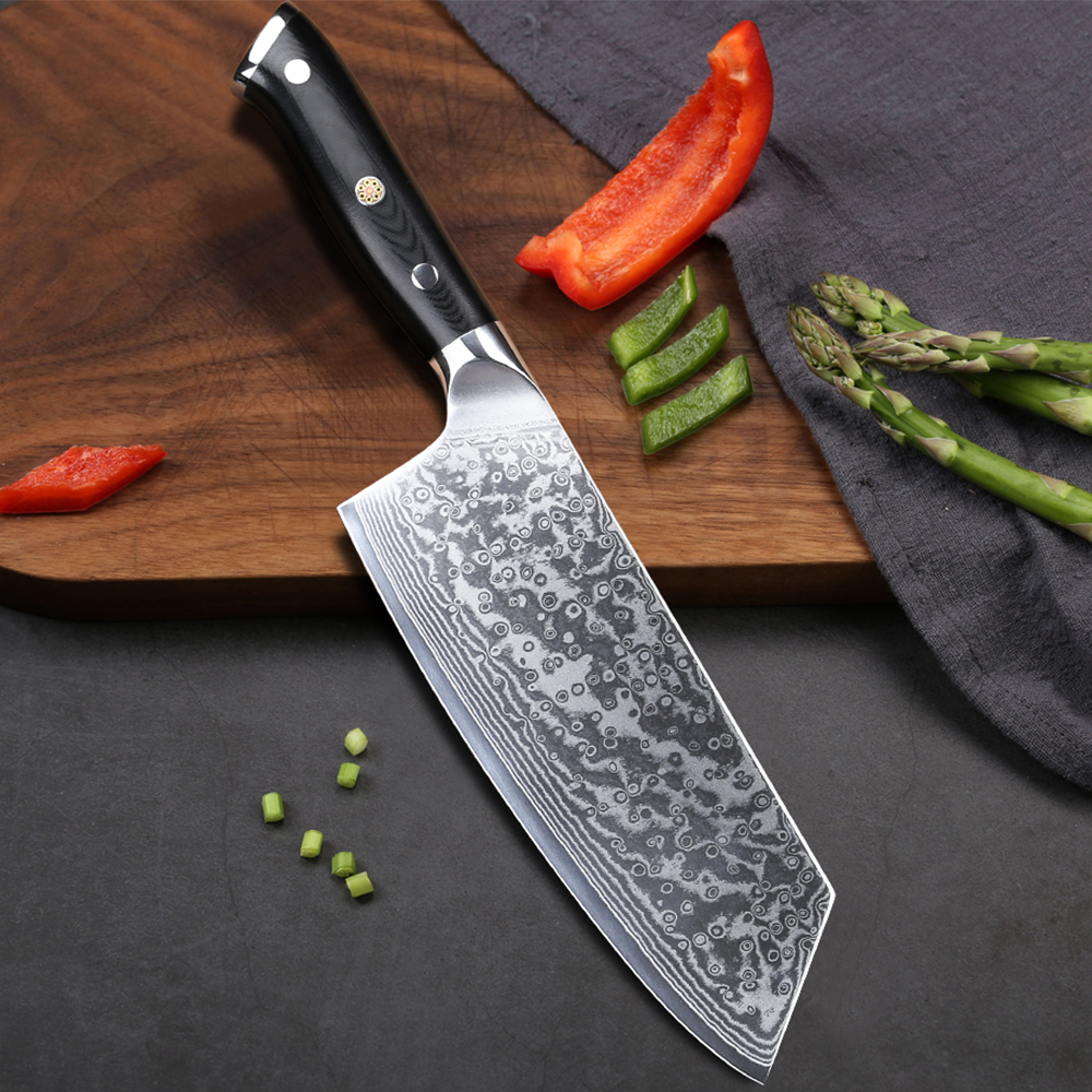 Handmade Damascus steel Chef Clever knife, Kitchen knife, Serbian Cleaver  Chopper
