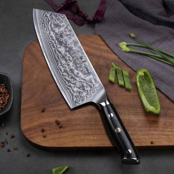 Master Chef's 10-Inch Cleaver Knife - Full Tang 1095 Steel