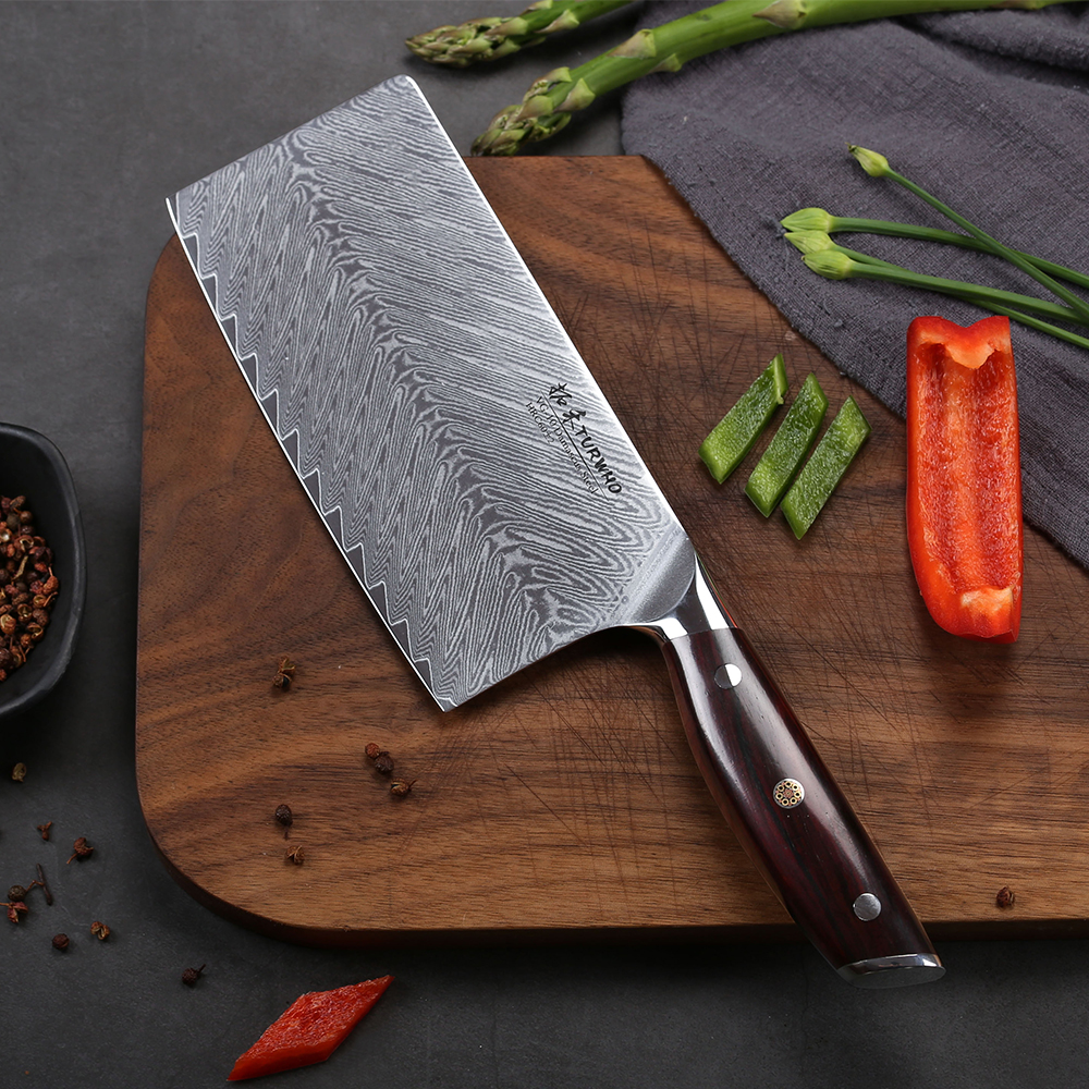 Vegetable and Meat Cleaver knife Full Tang Butcher Knife Kitchen