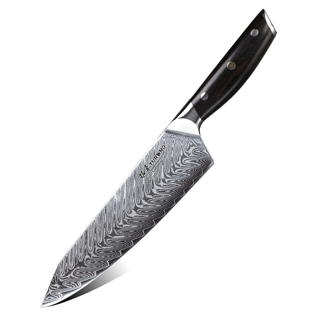 8 Inch Damascus Steel VG10 Japanese Chef Knife Full Tang Custom Kitchen  Knives