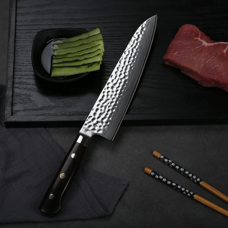 OEM Gyuto Japanese Chef Knife Damascus Gyuto Blade Black Handle