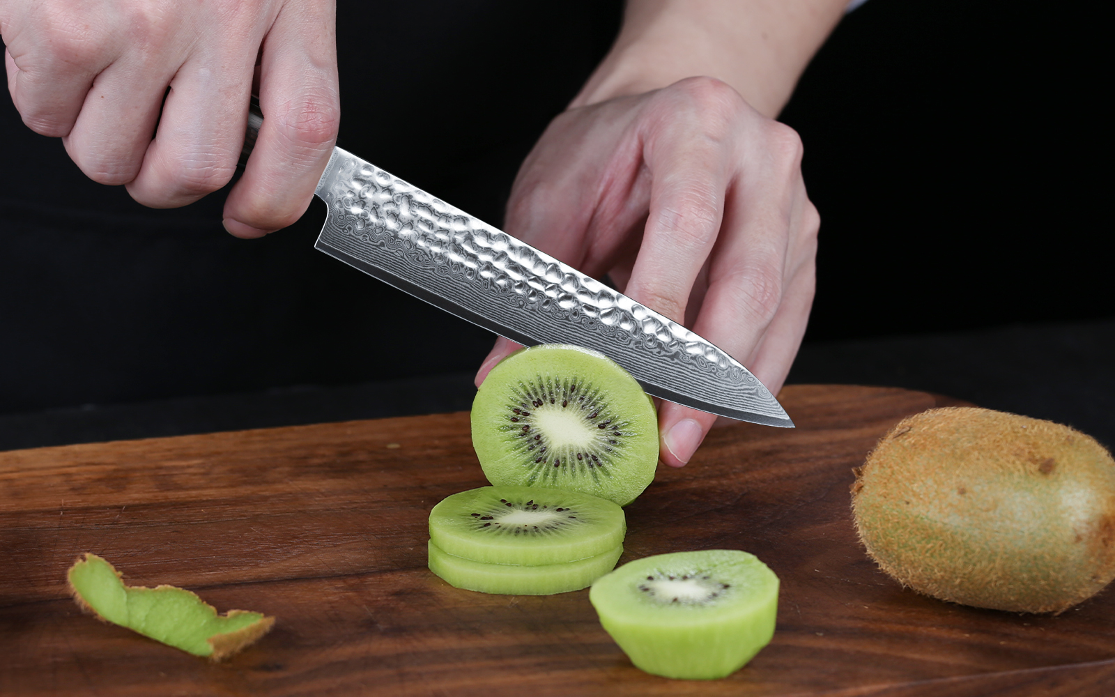 high-quality German stainless steel Forged bolster construction offers durability and a seamless transition from blade to handle Professional satin-finished blade boasts precision cutting and is finely honed for long-lasting sharpness Modern triple-rivet design is curved for comfort Stainless steel logo-stamped endcap is stylish and sturdy Dishwasher safe