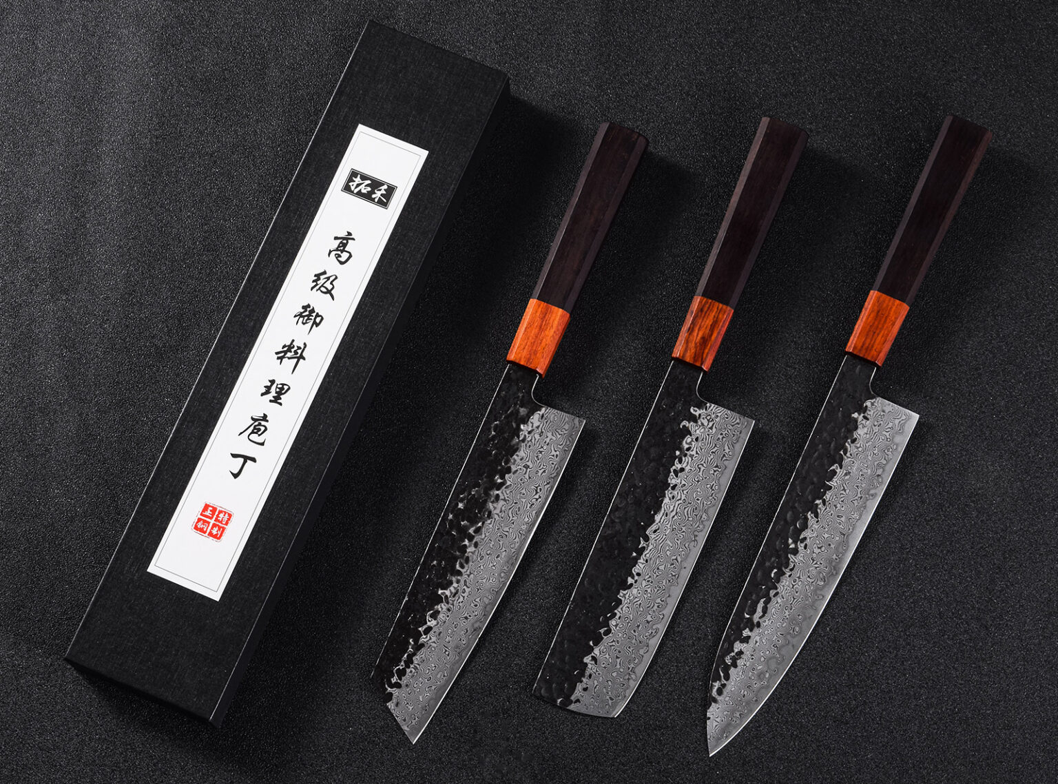 Private Label Handmade VG10 Damascus Steel Japanese Chef Knife Set