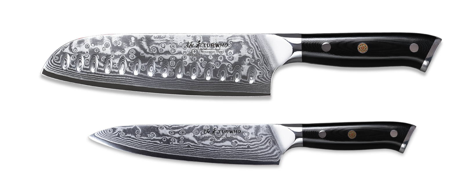 santoku knife set with block