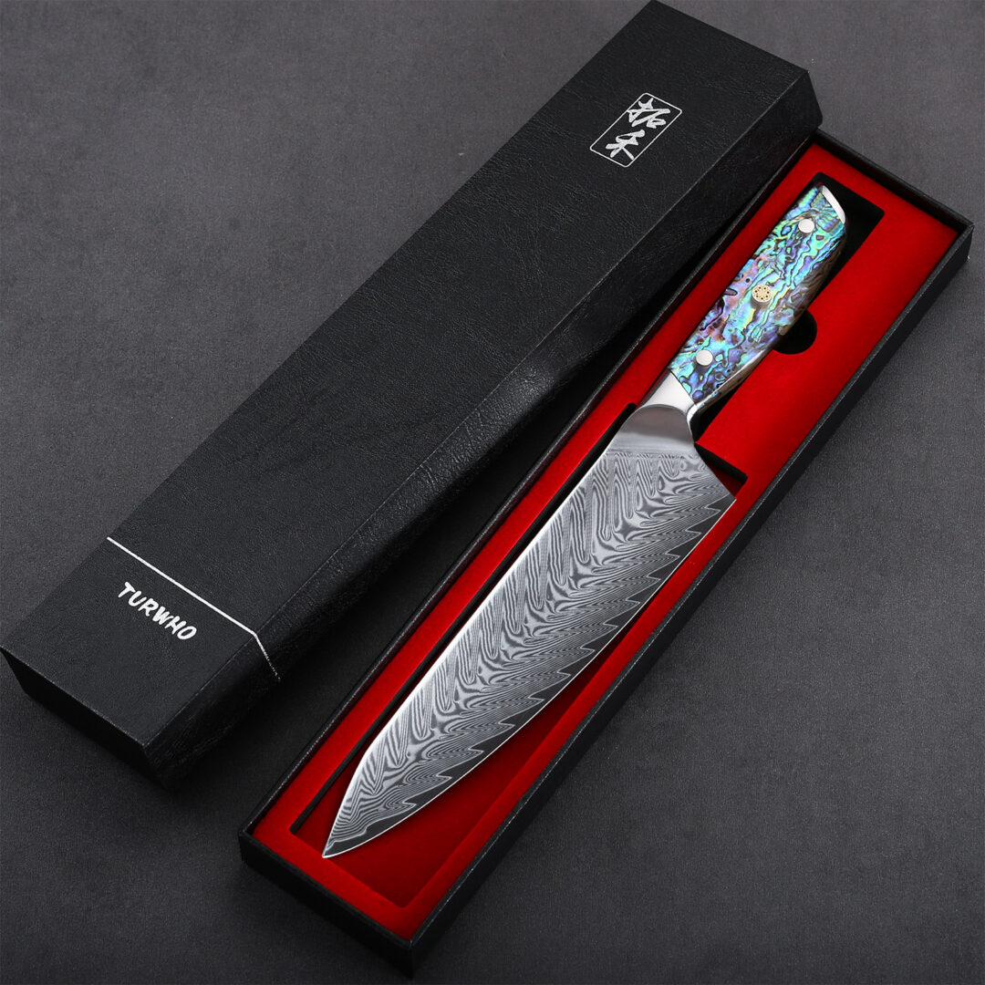 This chef knives are crafted using a stamping process that produces a lighter feel. Triple-rivet construction permanently secures the handle to tang for long-lasting durability and the precision blade is tempered to maximum sharpness.