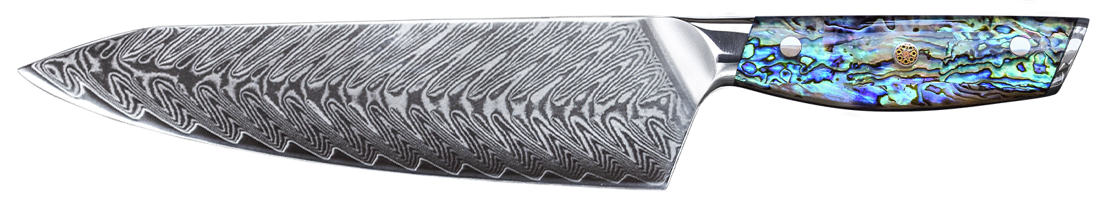 Chefs knife is the all-around utility knife for all jobs intended to be done on the cutting board. This means it’s the most used knife in the kitchen, good for almost anything.