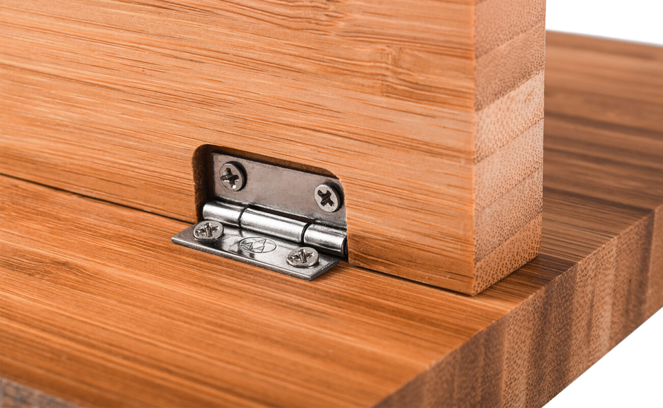 Household Acacia Wood Magnetic Fold Knife Block Holder