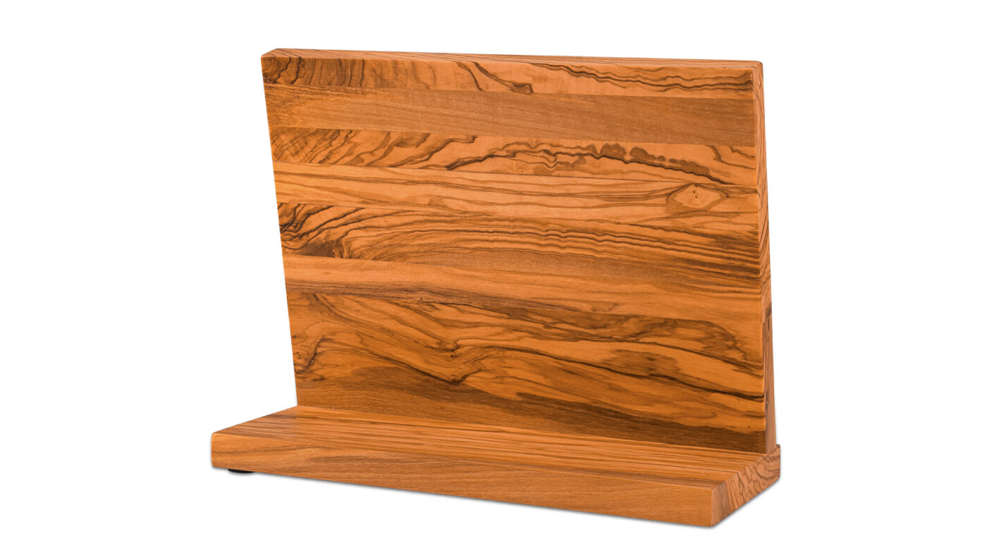 Magnetic knife holders are easy to clean, easy to access, and easily accommodate all kinds of kitchen tools.