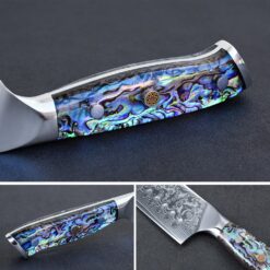 Santoku Knife Paua Abalone Handle