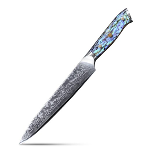 Best Slicing and Carving Knives The blade itself is a good German steel, high carbon stainless with a good hardness and edge retention.