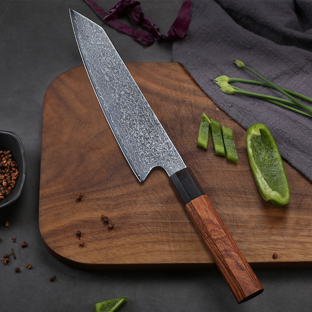 Custom Made Damascus Steel Chef's Knife Best Kitchen Knives Supplier