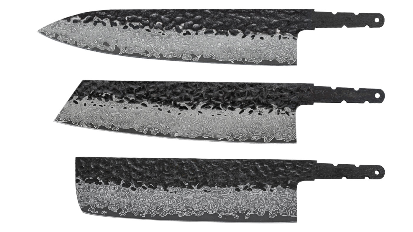 Knife Making Kit Handmade Damascus Chef's Knife Blade Blanks for Sale!