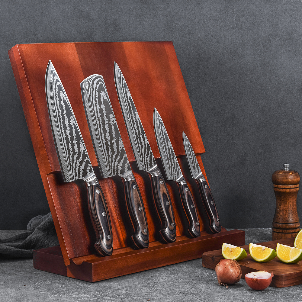 Knife Set with Wooden Handle