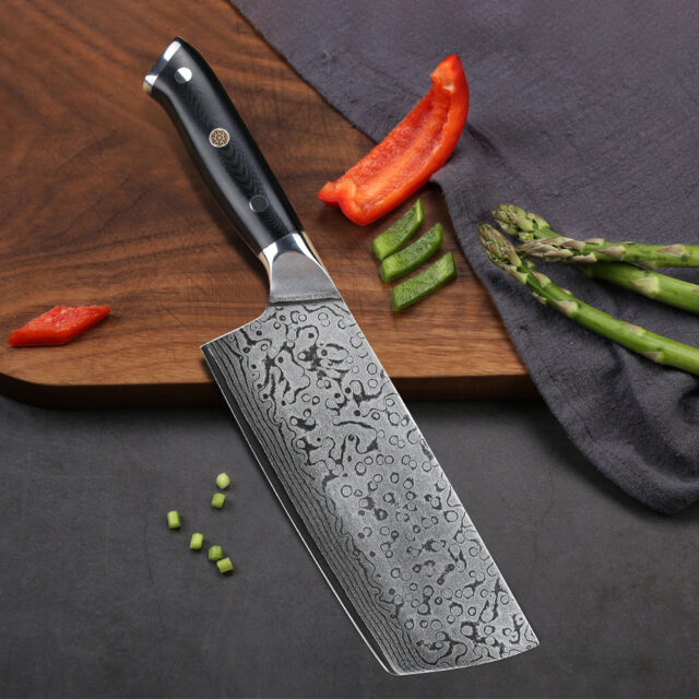 Best Damascus Steel Chinese Cleaver Knife Supply for Restaurant