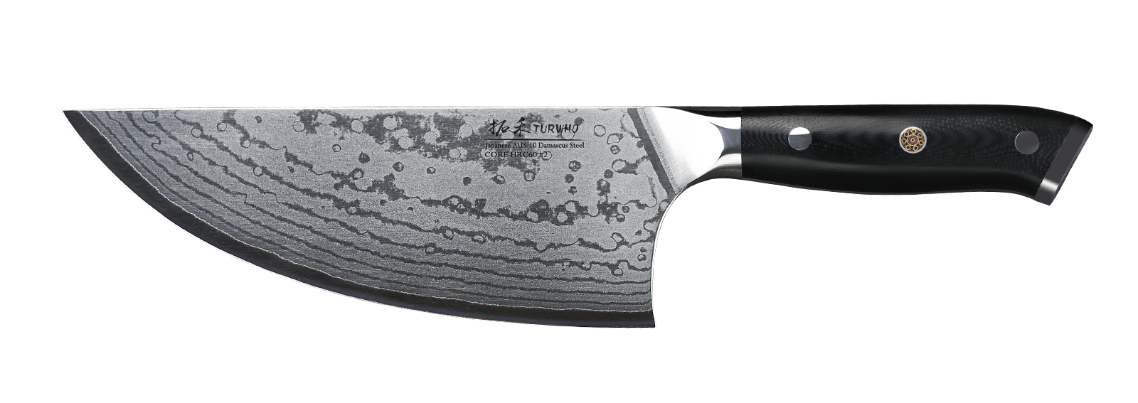 The 7-inch butcher knife blade length is perfect for cutting through chops and steaks, and trimming medium pieces of meat. Plus, the contoured finger guard helps us feel much better about really getting in there.
