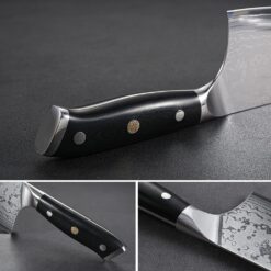 Damascus Butcher Knife with G10 Handle