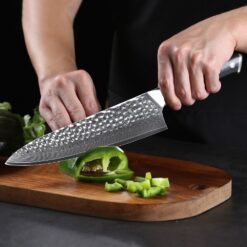 Hammered Damascus Blade