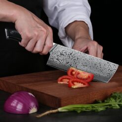 High Carbon Damascus Steel Chinese Cleaver