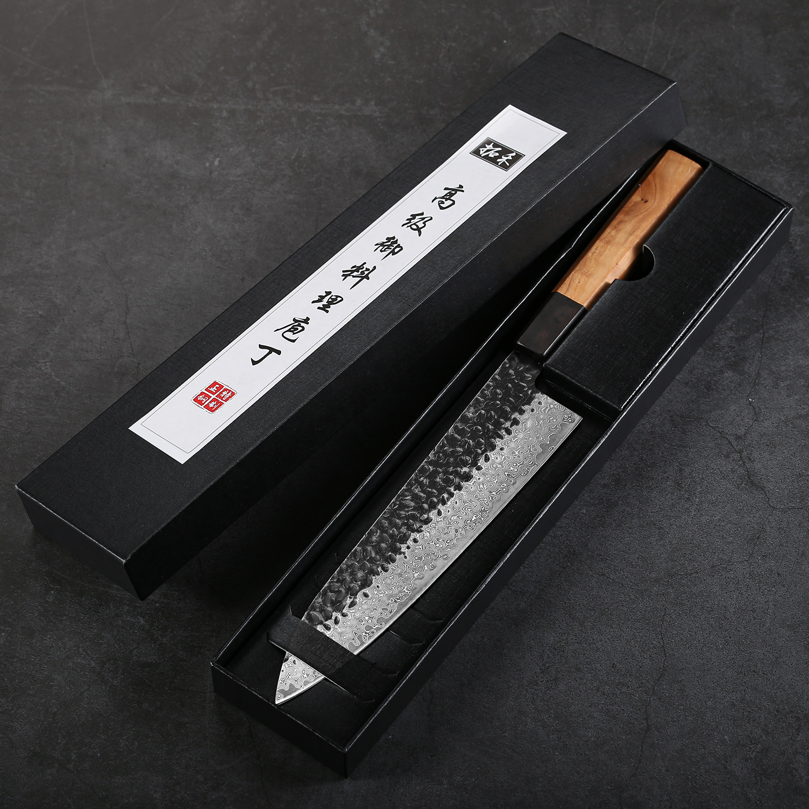 A good knife feels solid and sturdy in your hand. It encourages a good grip and rests securely in your palm. It has a good weight that's light enough for slicing vegetables and heavy enough for meat.