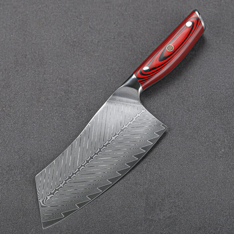 The Best Commercial Grade Damascus Vegetable Cleaver for Hotel