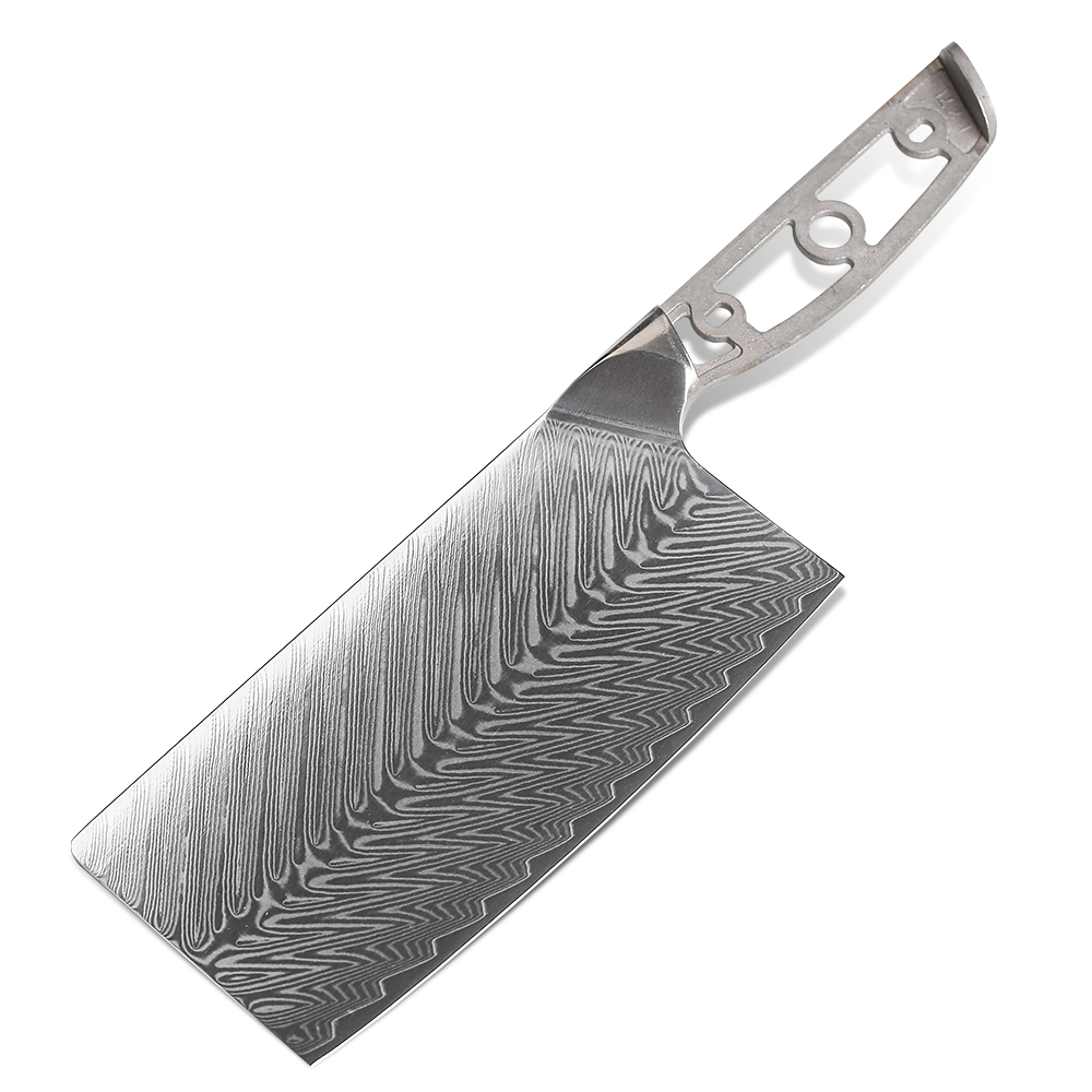 Blank Blade Damascus Butchers Cleaver Chef's Knife Blank Blade