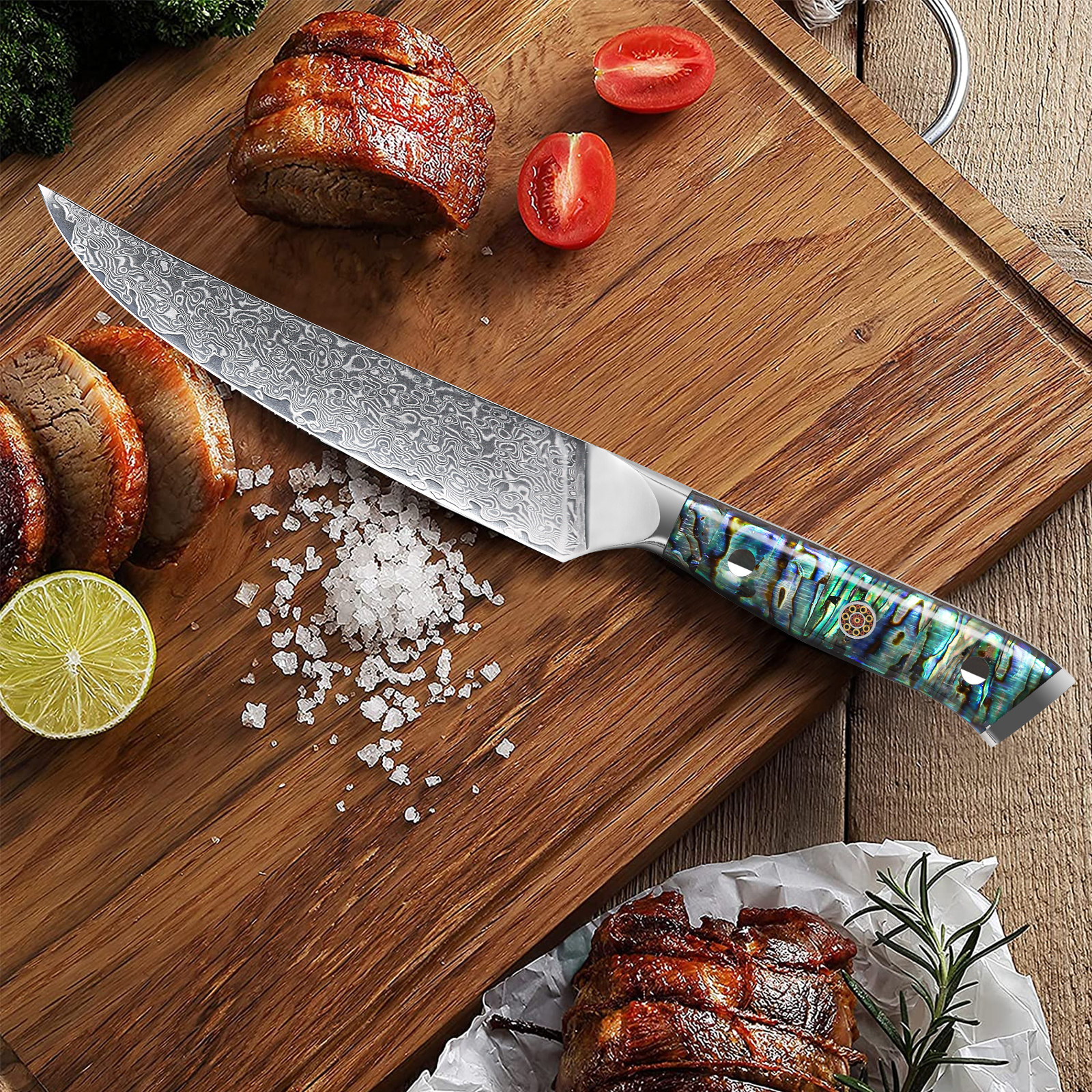 Smooth, fine edges are the most versatile for cutting. This edge can be used to cut, chop, slice & dice all firm and soft fruits, vegetables, meats and fish.