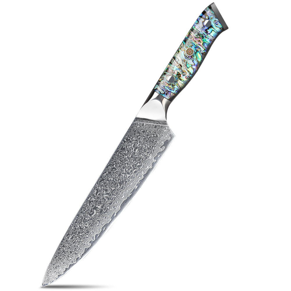 67-layer Damascus Santoku Knife Japanese Chef Knife Forged From Japanese  VG10 Steel RUTHLESSLY Sharp Edge 