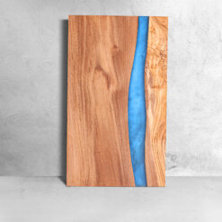 BLUE RESIN RIVER CHEESE/CUTTING BOARD