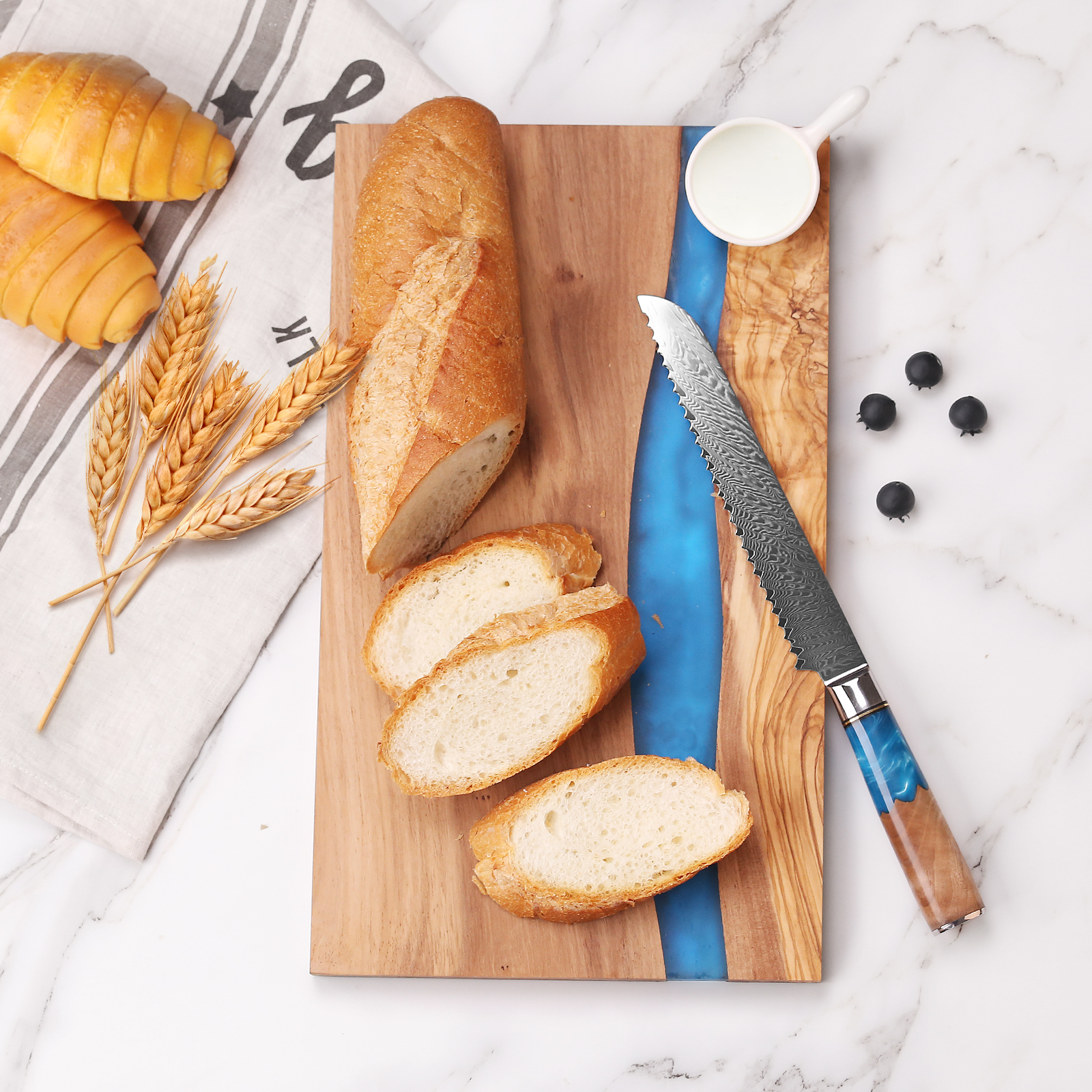 Chopping Block Countertop Cutting Board Kitchen Island Butcher Block Resin Chopping Block