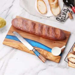 Beautiful and unique ocean blue resin board makes a great gift for a new housewarming or any special occasion that needs a special touch.