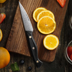 Petty Knife Damascus Steel is generally the smallest knife in a chef's arsenal, but don't be put off by its size. These knives are incredibly useful both in the kitchen and on the boat.