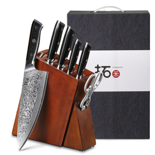 Damascus Knife Set with Block Authentic Japanese kitchen knives are forged with traditional craftsmanship and made from quality steels. Not only are they sharper than other knives, but Japanese knives stay sharper for longer. Whether you are a professional chef, a casual home cook, or something in between, a good knife can make all the difference in the kitchen.