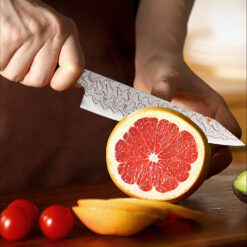 Hand Forged Copper Damascus Bunka Knife 130mm