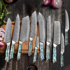 Damascus Kitchen Knife Set