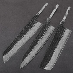 Damascus Japanese Knife Blade Blank Set