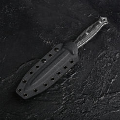 Carbon Steel Boot Knife with Kydex Sheath