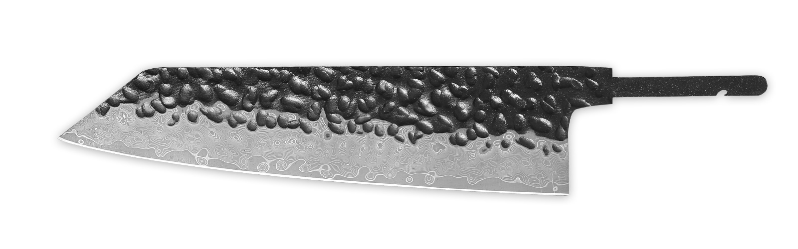 150mm Damascus steel kiritsuke knife blank for precision slicing