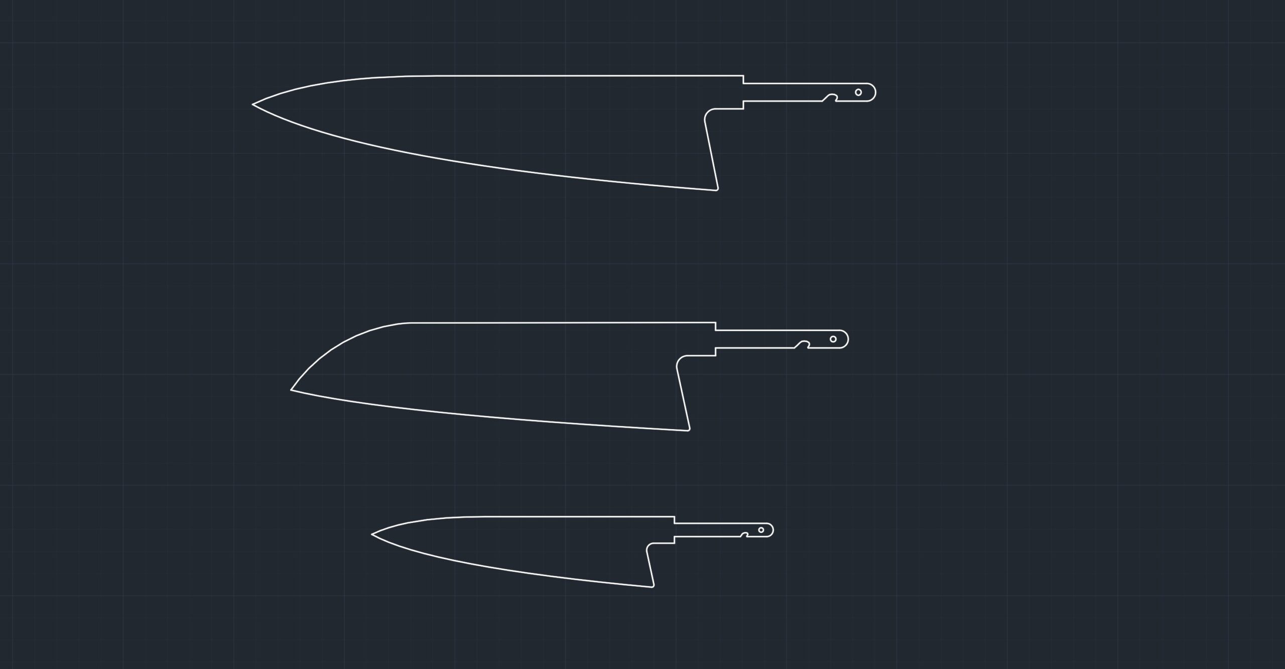 DC 53 Japanese Knife Templates