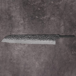 Hidden tang bread knife blade blank, serrated Damascus steel for custom wa handle making