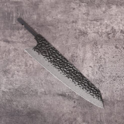 Japanese kiritsuke blade blank 205mm Damascus steel Kurouchi hammered finish