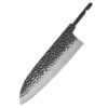Santoku knife blank 180mm Damascus steel hammered finish