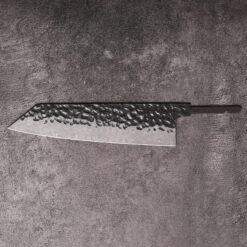 Small kiritsuke knife blank 150mm Damascus steel with hammered finish