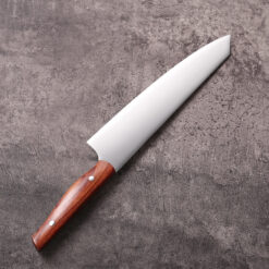 Vegetable and prep knives with durable wooden grips