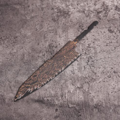 125mm Petty Knife Blank – Copper Damascus Blade for Custom Production