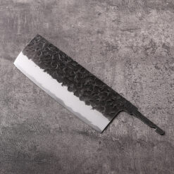 7 inch Nakiri blade blank hammered Tsuchime style