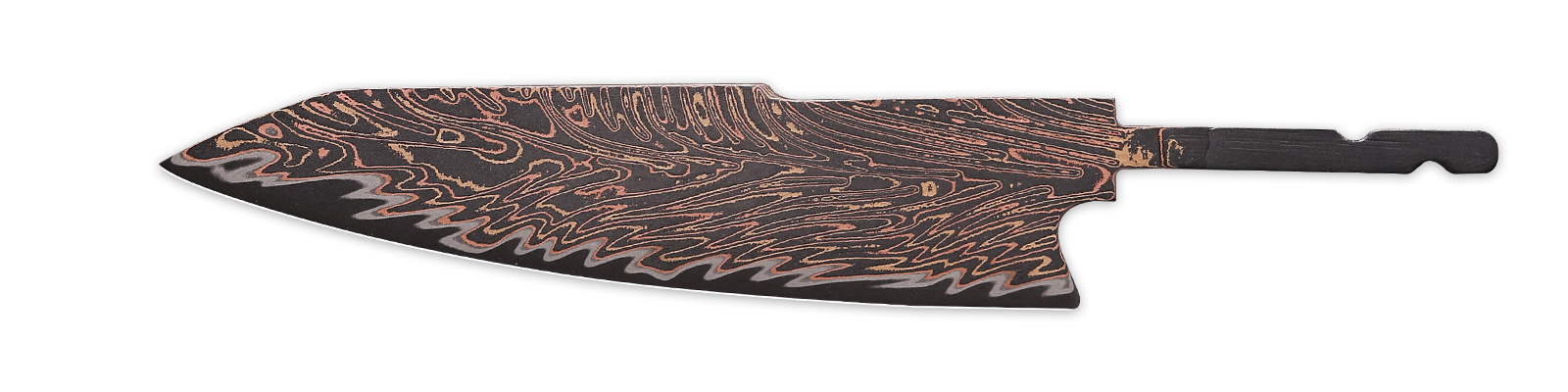 Copper Damascus Petty Knife Blank 125mm – Bulk & Maker Ready