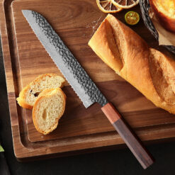 Damascus bread knife